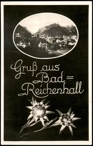 Ansichtskarte Bad Reichenhall Panorama-Ansicht, Edelweiss-Gruss 1960