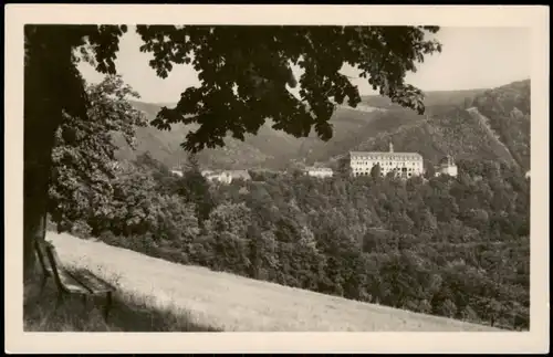 Ansichtskarte Schwarzburg Panorama Blick zum Schloß (Castle) 1955