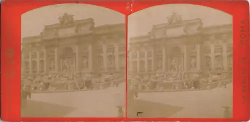 Cartoline Rom Roma Via Babuino 76 1893 3D/Stereoskopie