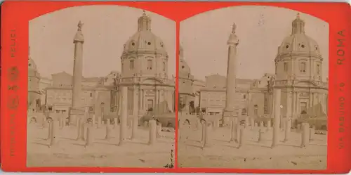 Vatikanstadt Rom Petersdom (Basilica Sancti Petri) CDV 1890 3D/Stereoskopie
