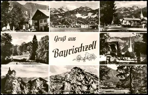 Ansichtskarte Bayrischzell Mehrbildkarte mit 8 Ortsansichten 1964