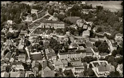 Ansichtskarte Bad Wörishofen Luftbild Zentrum vom Flugzeug aus 1955