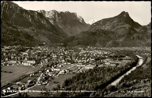 Bad Reichenhall Panorama m. Reiteralpe, Loferer Steinbergen und Müllnerhorn 1970