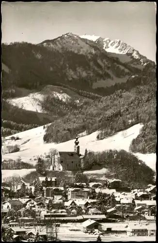 Ansichtskarte Ruhpolding Panorama-Ansicht Blick gegen Hochfelln 1964