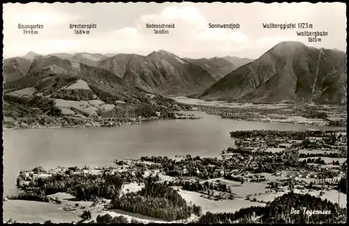 Ansichtskarte Bad Wiessee Tegernsee (See) mit Blick zu den Bergen 1962