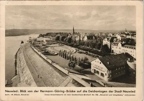 Ansichtskarte Neuwied (Rhein) Blick über die Stadt, Stadtpartie 1943