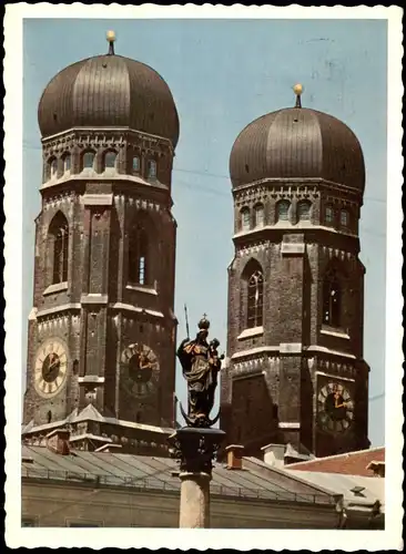 Ansichtskarte München Frauenkirche 1967