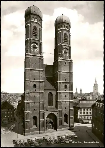 Ansichtskarte München Frauenkirche Gesamtansicht 1960