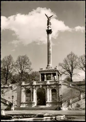 Ansichtskarte München Partie am Friedensengel Angel of Peace 1960