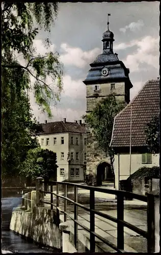 Ansichtskarte Bad Staffelstein Partie am Stadtturm 1960