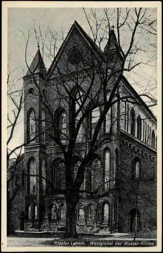 Ansichtskarte Lehnin-Kloster Lehnin Westgiebel der Kloster-Kirche 1910