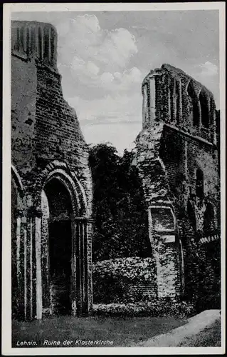 Ansichtskarte Lehnin-Kloster Lehnin Lehnin Ruine der Klosterkirche 1920