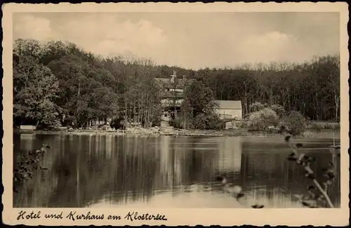 Ansichtskarte Lehnin-Kloster Lehnin Hotel und Kurhaus am Klostersee 1920
