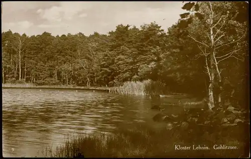 Ansichtskarte Lehnin-Kloster Lehnin Gohlitzsee Partie Umland-Ansicht 1920