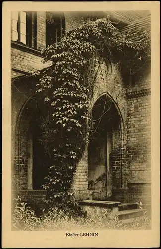 Ansichtskarte Kloster Lehnin Kloster (vermutlich ein Seiten-Eingang) 1910