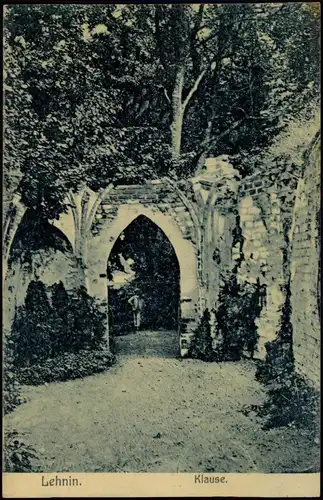 Ansichtskarte Kloster Lehnin "Alte Klause" Ruine 1910