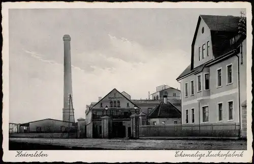 Ansichtskarte Hedersleben Partie an der Zuckerfabrik 1932