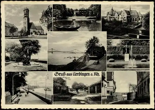 Uerdingen-Krefeld Crefeld Mehrbild-AK mit Orts- und Stadtteilansichten 1958
