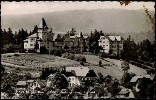 Ansichtskarte Finsterbergen-Friedrichroda Blick auf die FDGB Kurhäuser 1962