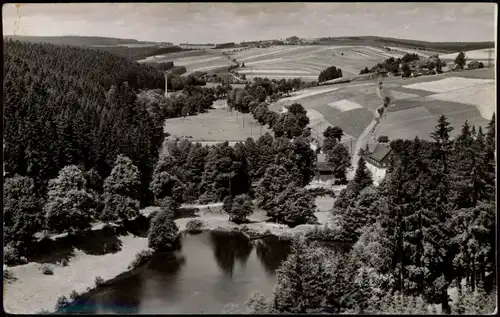 Ansichtskarte Wurzbach Panorama-Ansicht Blick v. Koselstein DDR AK 1958