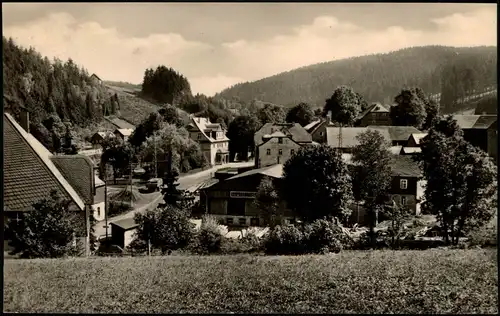 Wurzbach Panorama-Ansicht Ortspartie aus der Vogelschau zu DDR-Zeiten 1963