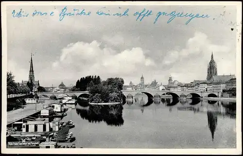 Ansichtskarte Frankfurt am Main Stadt - Alte Brücke 1957