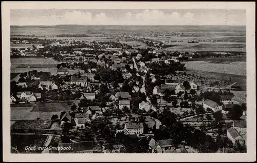 Ansichtskarte Grumbach-Wilsdruff Blick über die Stadt 1956  gel. Landpoststempel