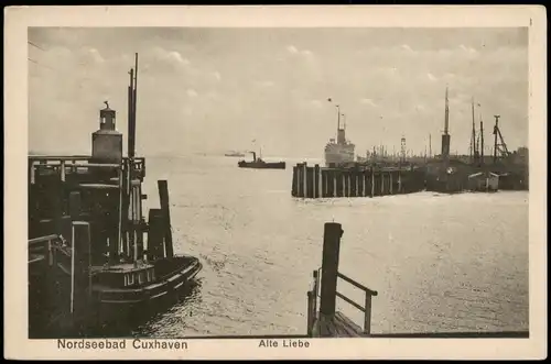Ansichtskarte Cuxhaven Alte Liebe - Dampfer 1926