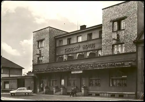 Postcard Taus Domažlice Hotel 1971