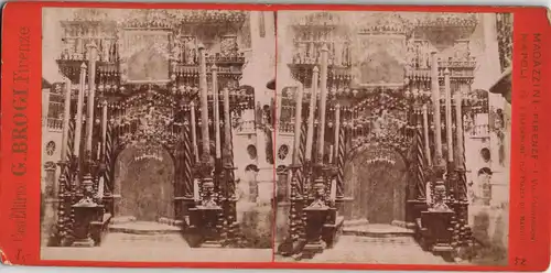 .Italien Italia CDV Kabinettforo - Villa Innen 1889 3D/Stereoskopie