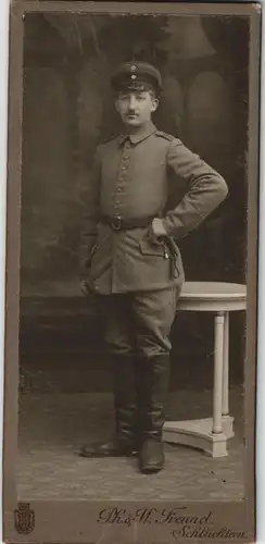 Militär/Propaganda 1.WK (Erster Weltkrieg) Soldat W. Freund,Schlüchtern 1914