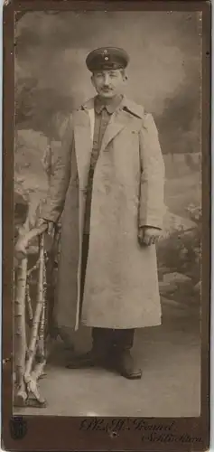 Militär/Propaganda 1.WK (Erster Weltkrieg) Soldat CDV 1914 Kabinettfoto