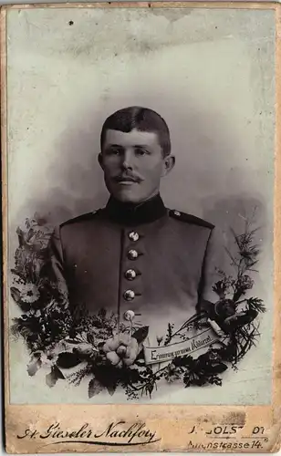 Militaria Soldat Fotomontage Photo: Gieseler Ingolstadt 1907 Kabinettfoto