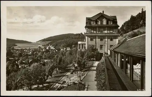 Ansichtskarte Leutenberg Partie am Erholungsheim zu DDR-Zeiten 1953