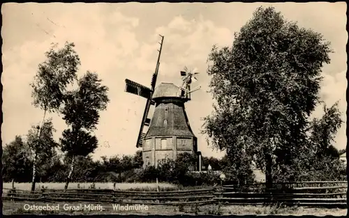 Ansichtskarte Graal-Müritz Partie an der Windmühle zur DDR-Zeit 1961/1960