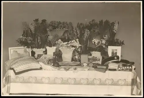 Foto  Glückwunsch Geburtstag Birthday - Gabentisch 1938 Privatfoto