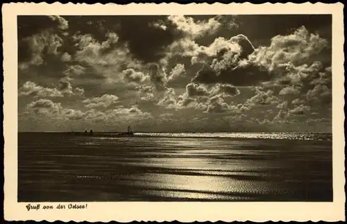 .Mecklenburg-Vorpommern Stimmungsbild Natur Gruss von der Ostsee 1950