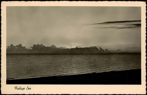 .Mecklenburg-Vorpommern Ostsee  Stimmungsbild Natur DDR AK Ruhige See 1959