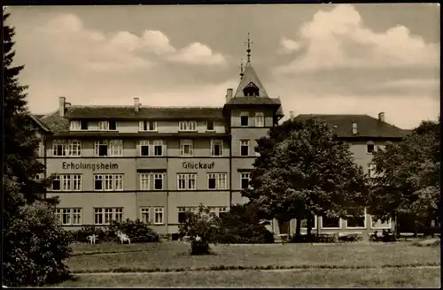 Ansichtskarte Oberhof (Thüringen) FDGB-Erholungsheim Glück auf 1958