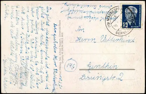 Ansichtskarte Mägdesprung-Harzgerode Harz-Hotel Meves 1953