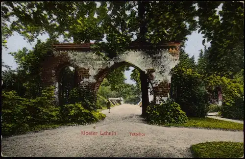 Ansichtskarte Lehnin-Kloster Lehnin Partie am Tetzeltor 1914