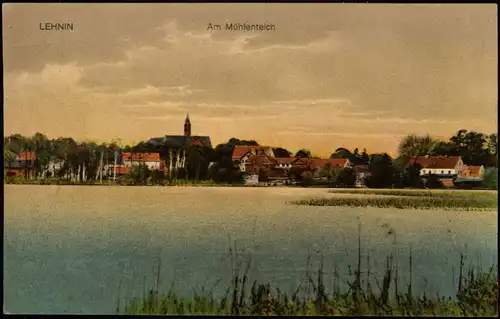Ansichtskarte Lehnin-Kloster Lehnin Am Mühlenteich - Stadt 1916