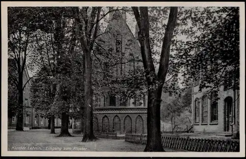 Ansichtskarte Kloster Lehnin Eingang zum Kloster 1934