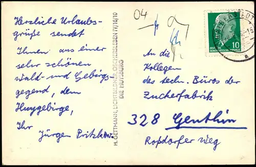 Ansichtskarte Dingelstedt am Huy-Huy Partie an der Huysburg DDR AK 1966