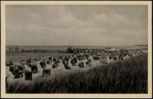 Ansichtskarte Zinnowitz Strand Ostsee Ostseebad 1950