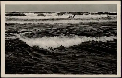Ansichtskarte Zinnowitz Strand Ostseebad Ostsee Brandung 1950
