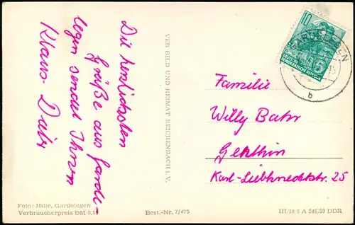 Ansichtskarte Gardelegen Partie am Rathaus 1959