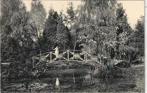 Ansichtskarte Borna Badende Nymphe - Goldfischteich 1913