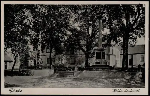 Ansichtskarte Görzke Heldendenkmal 1936