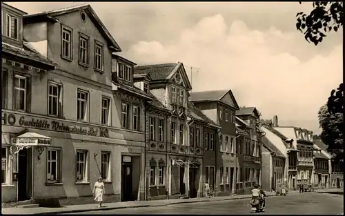 Bad Sulza Obere Marktstraße mit HO Gaststätte DDR AK 1966/1963